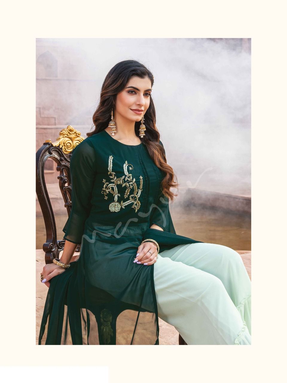 Mayur Desi Kudi Heavy Famcy Festive Wear Designer Front Cut Top Bottom With Dupatta Collection